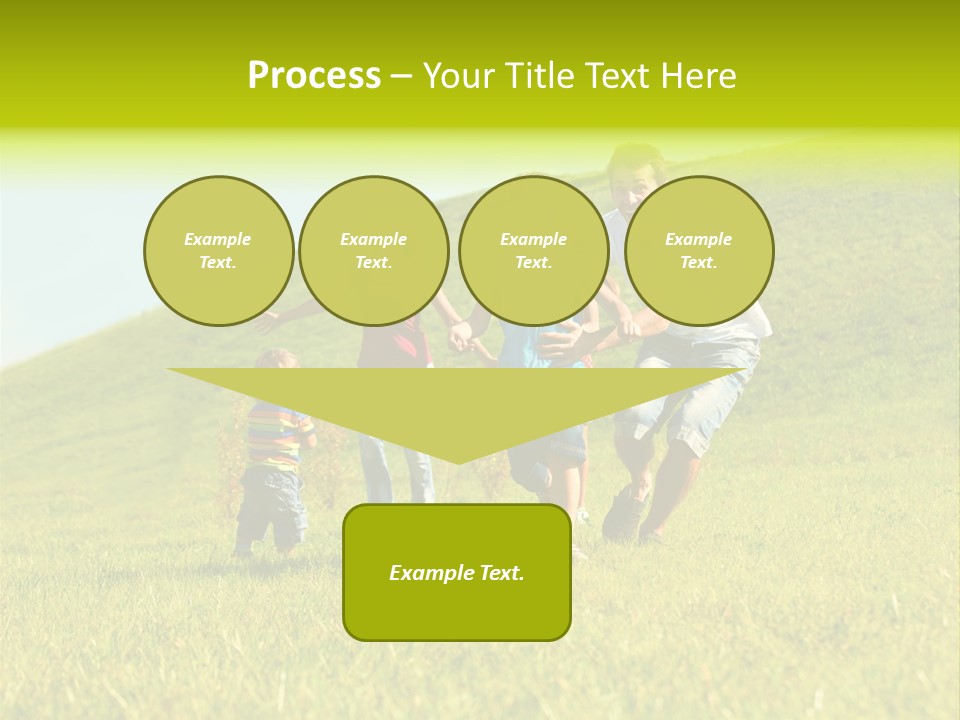 A Family Playing With A Soccer Ball In A Field PowerPoint Template