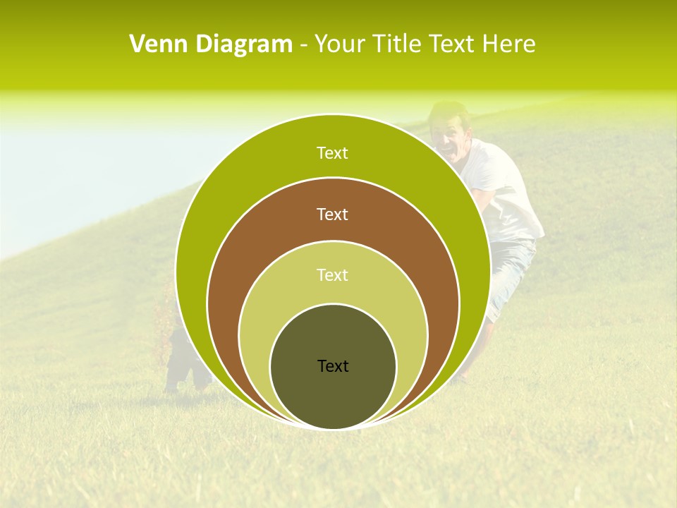 A Family Playing With A Soccer Ball In A Field PowerPoint Template