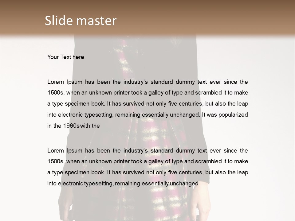 Stand Vogue Arm PowerPoint Template