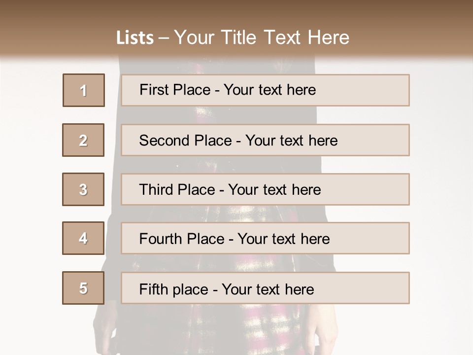 Stand Vogue Arm PowerPoint Template