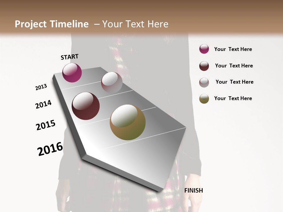 Stand Vogue Arm PowerPoint Template