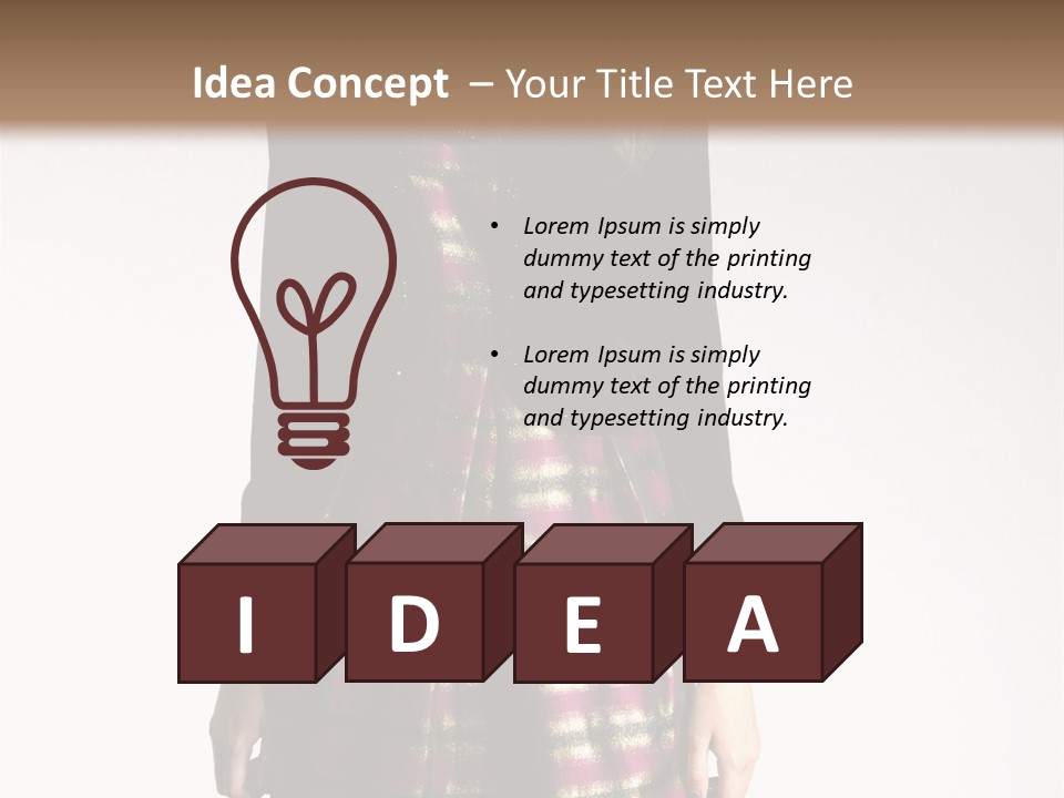 Stand Vogue Arm PowerPoint Template