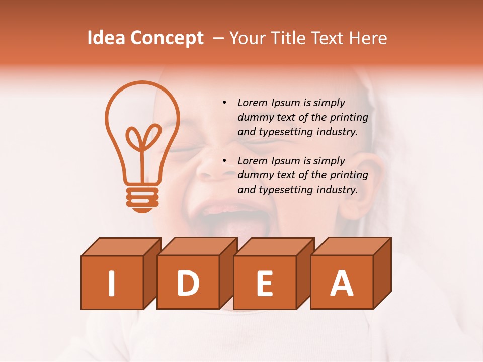 Boy People Eye Closed PowerPoint Template