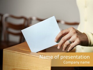 Agree Ballot Urn PowerPoint Template