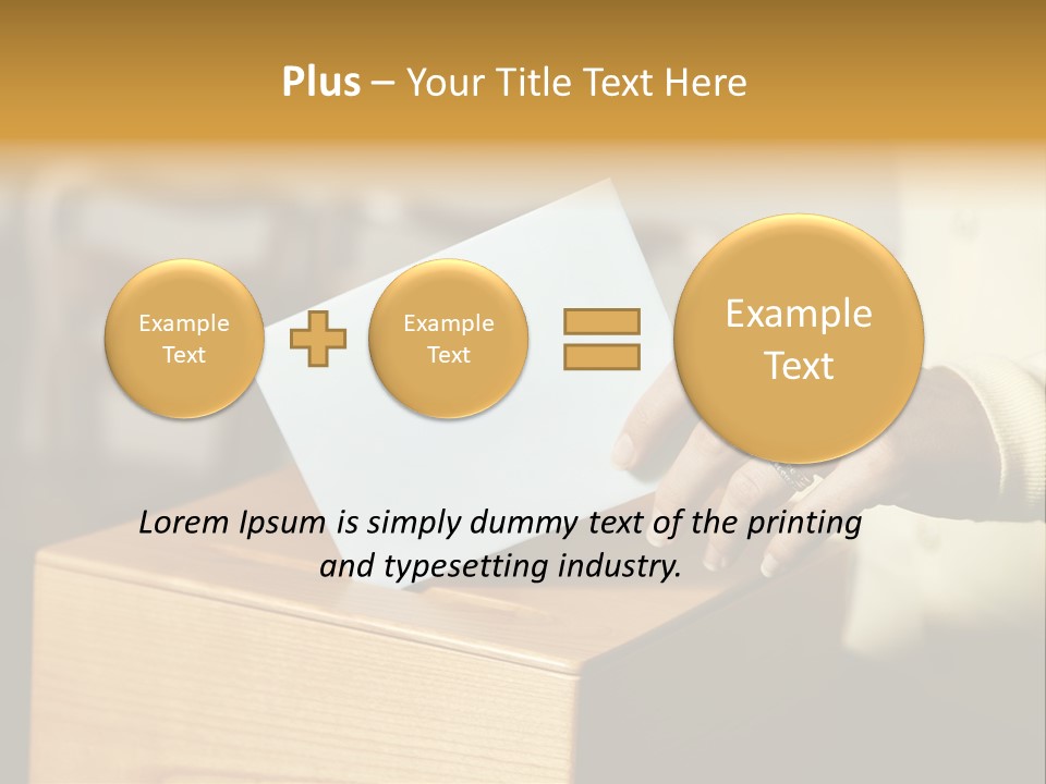 Agree Ballot Urn PowerPoint Template