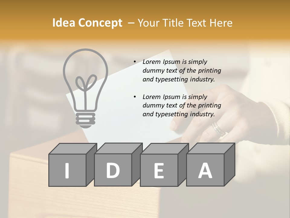 Agree Ballot Urn PowerPoint Template