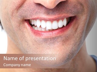 Human Closeup Expression PowerPoint Template