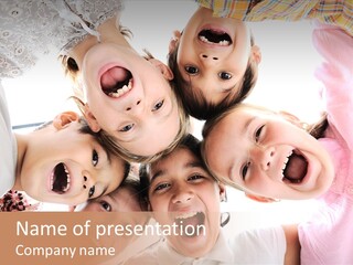 Company Children Happiness PowerPoint Template