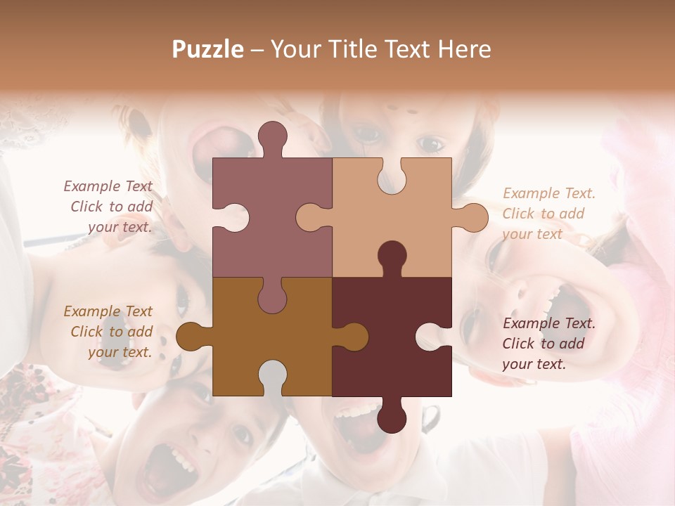 Company Children Happiness PowerPoint Template