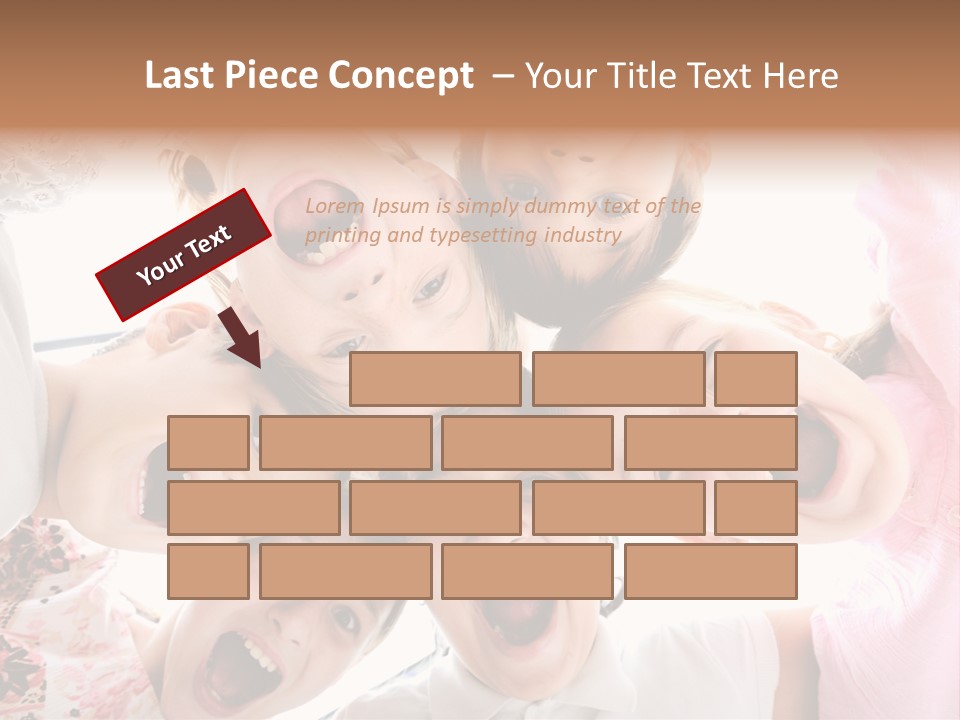 Company Children Happiness PowerPoint Template