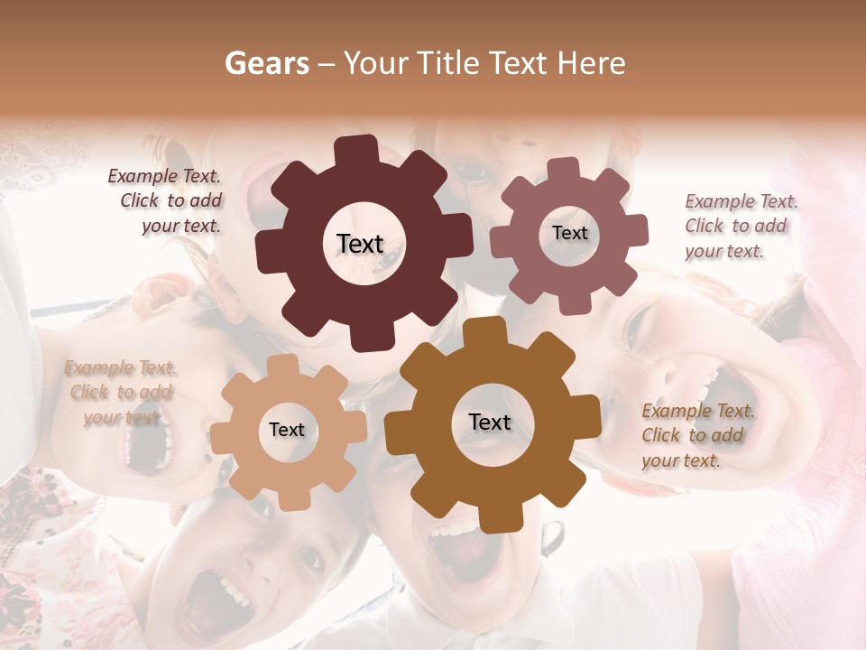 Company Children Happiness PowerPoint Template