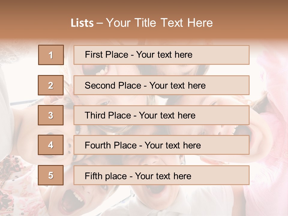 Company Children Happiness PowerPoint Template