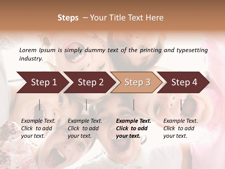 Company Children Happiness PowerPoint Template