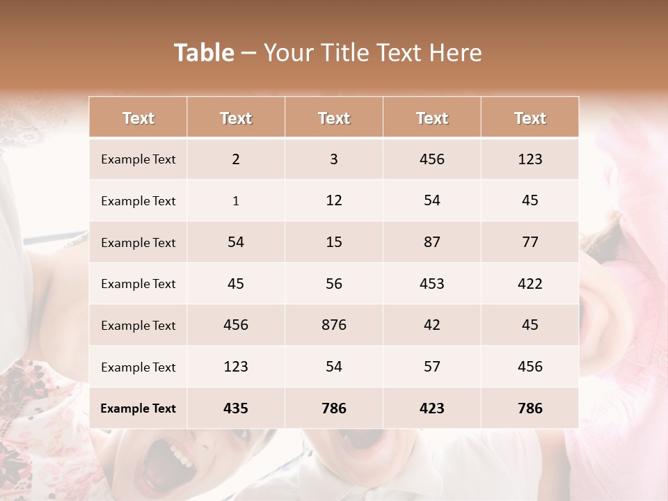 Company Children Happiness PowerPoint Template