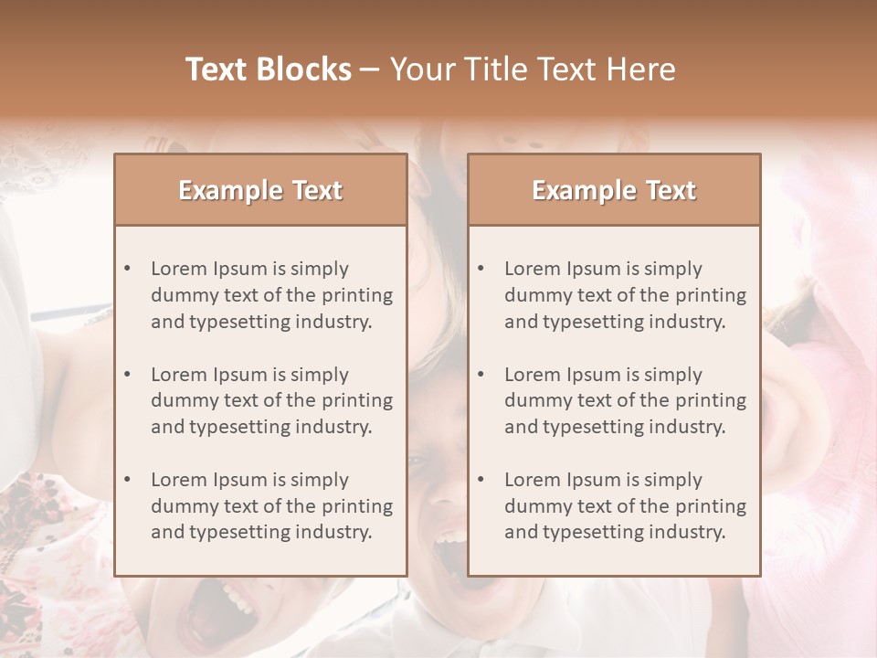 Company Children Happiness PowerPoint Template