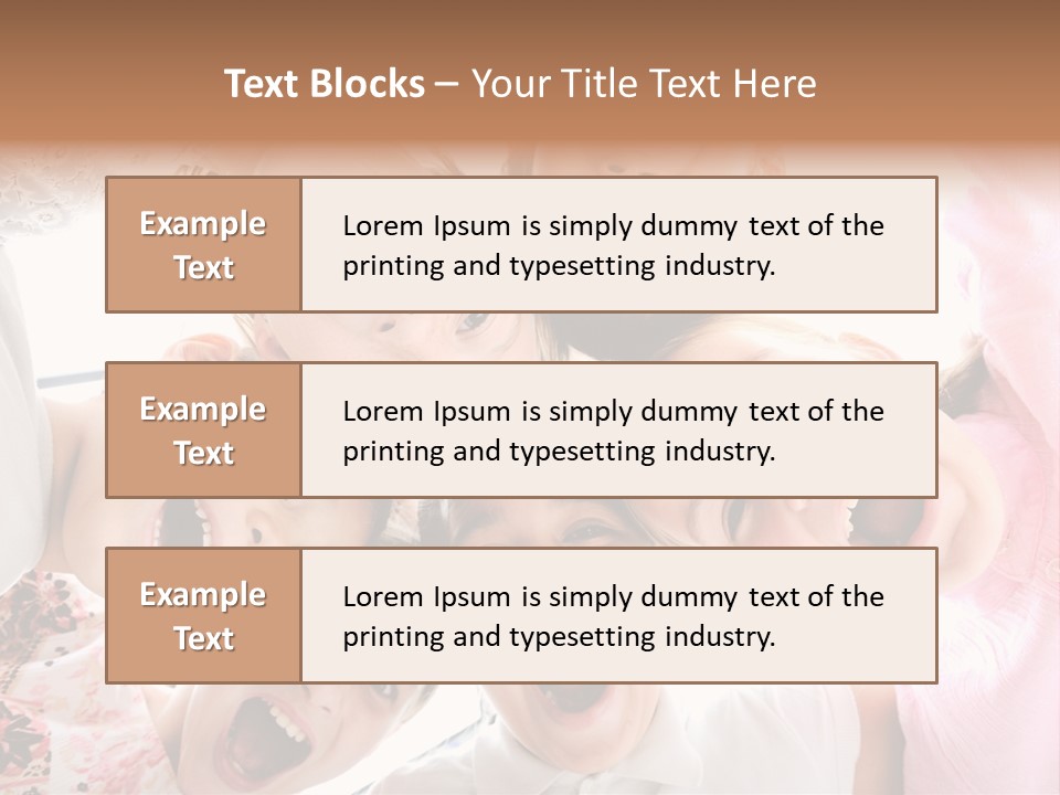 Company Children Happiness PowerPoint Template