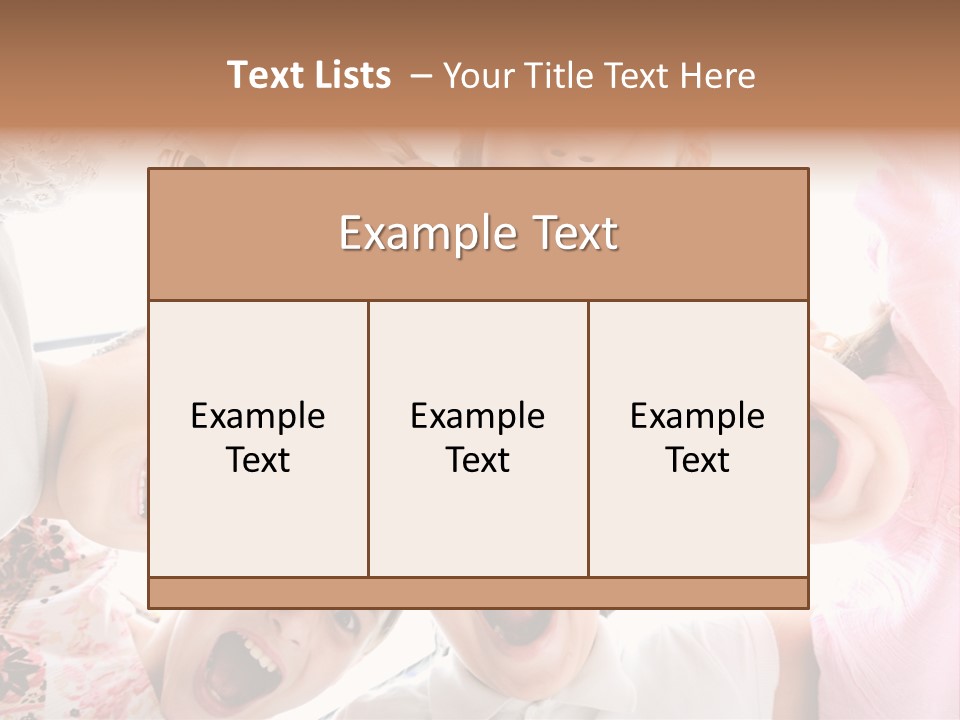 Company Children Happiness PowerPoint Template