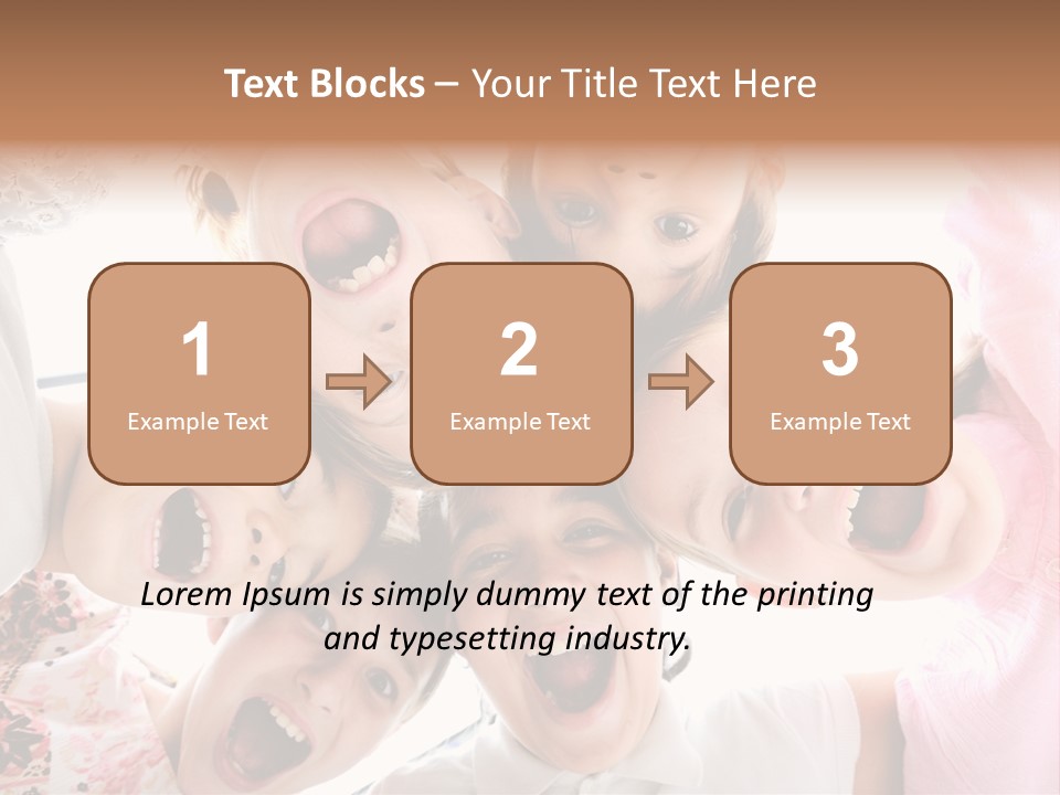 Company Children Happiness PowerPoint Template