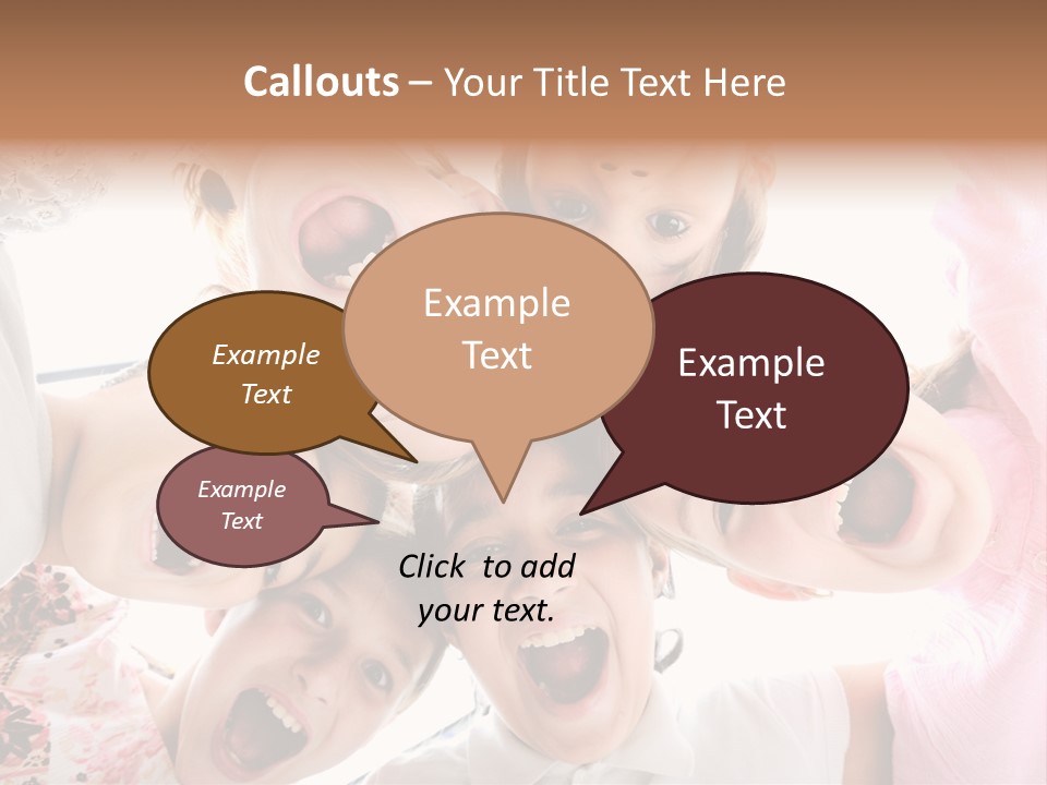 Company Children Happiness PowerPoint Template