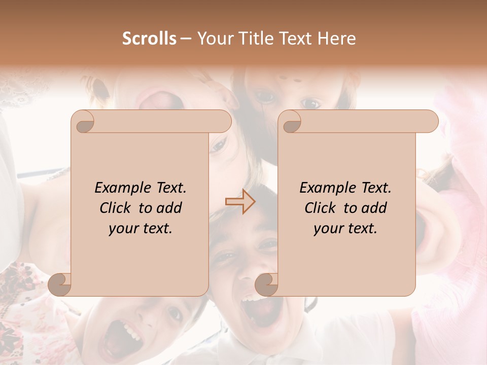 Company Children Happiness PowerPoint Template