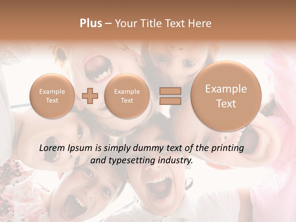 Company Children Happiness PowerPoint Template