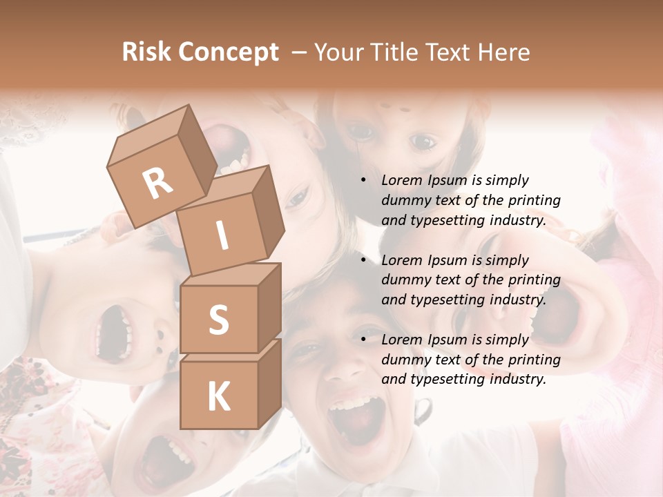 Company Children Happiness PowerPoint Template