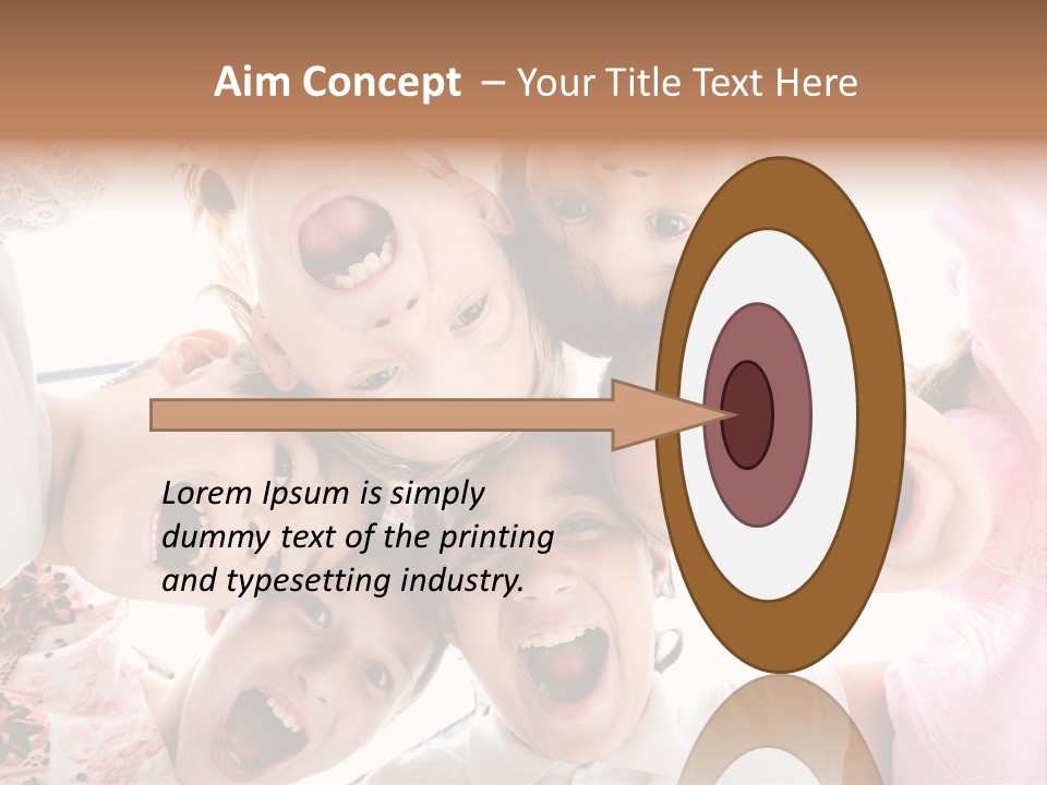 Company Children Happiness PowerPoint Template