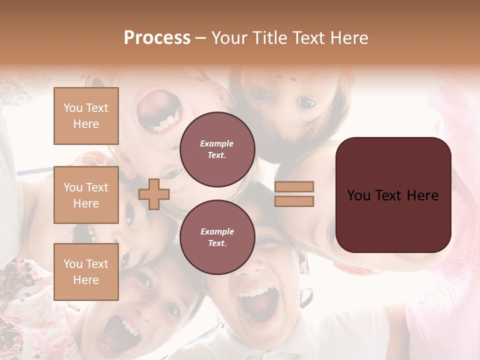 Company Children Happiness PowerPoint Template