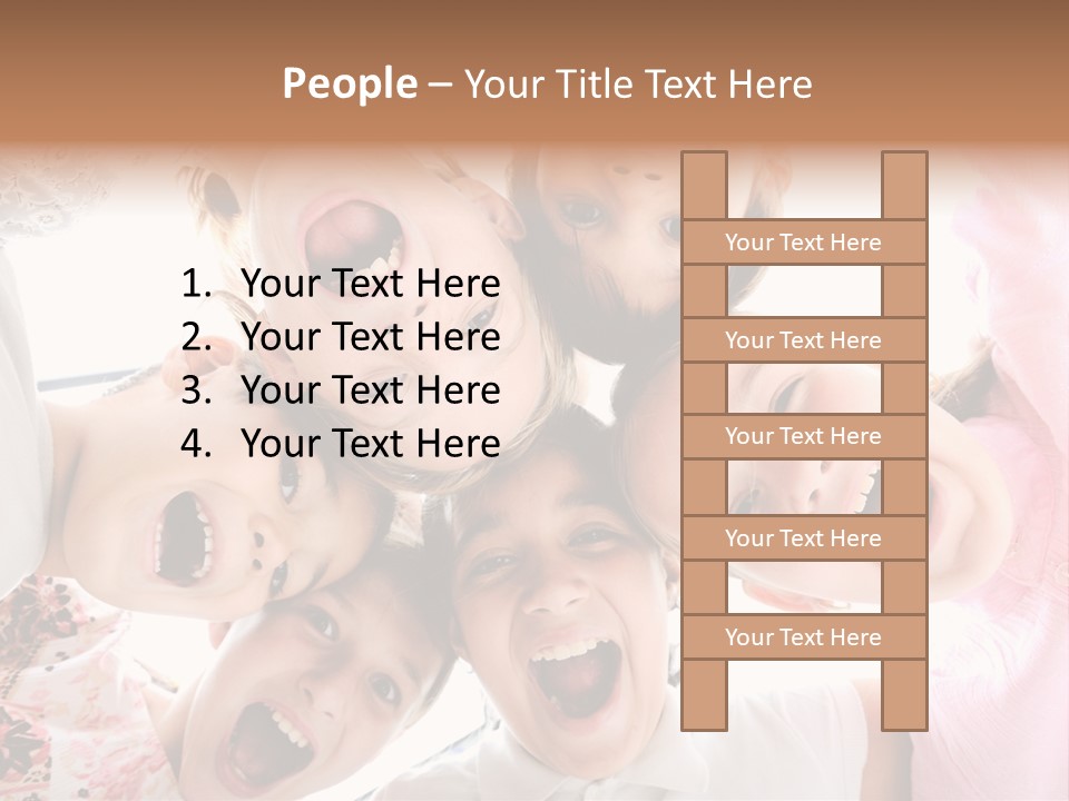 Company Children Happiness PowerPoint Template