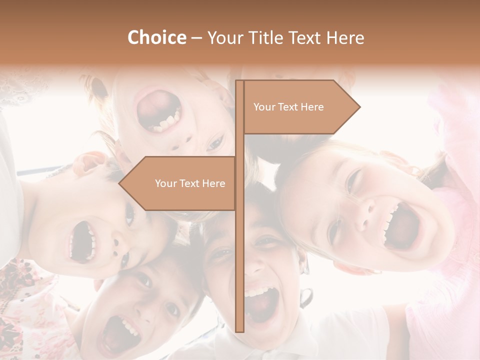 Company Children Happiness PowerPoint Template