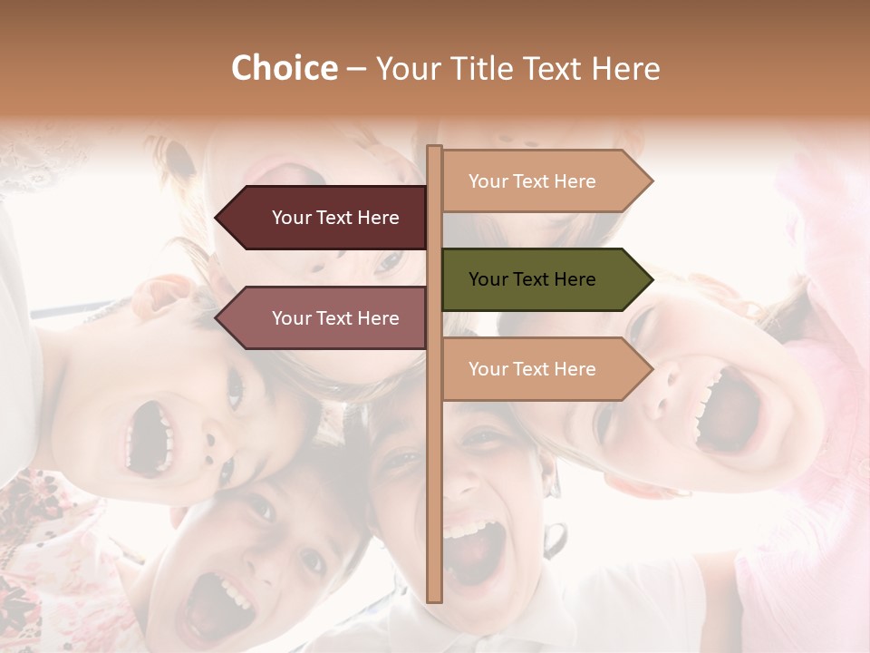 Company Children Happiness PowerPoint Template