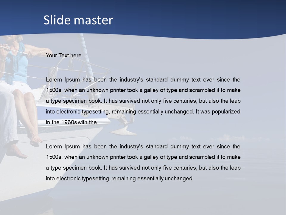 Retirement Romantic Yacht PowerPoint Template