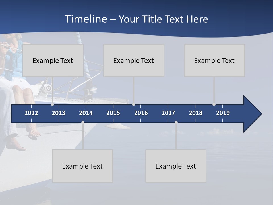 Retirement Romantic Yacht PowerPoint Template