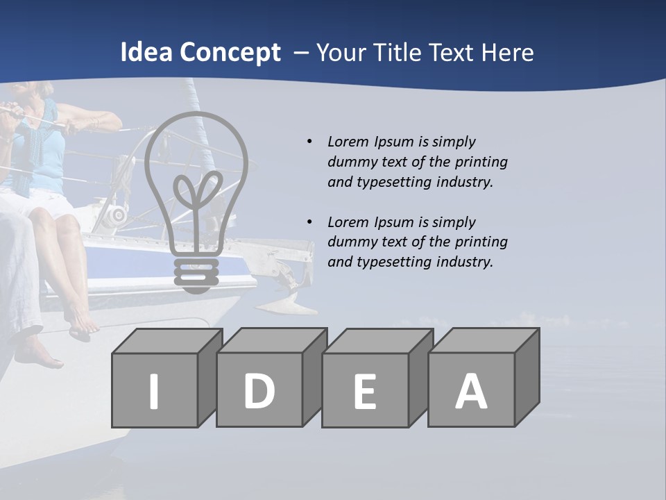 Retirement Romantic Yacht PowerPoint Template