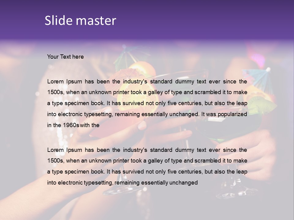 Guy Cocktail Gathering PowerPoint Template