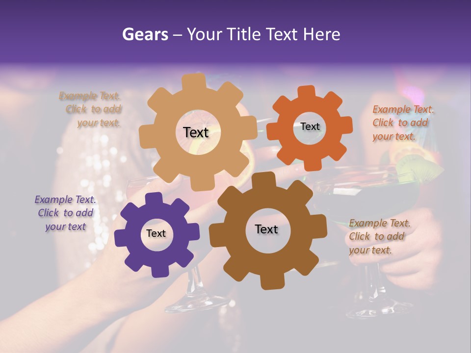 Guy Cocktail Gathering PowerPoint Template