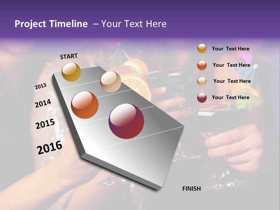 Guy Cocktail Gathering PowerPoint Template