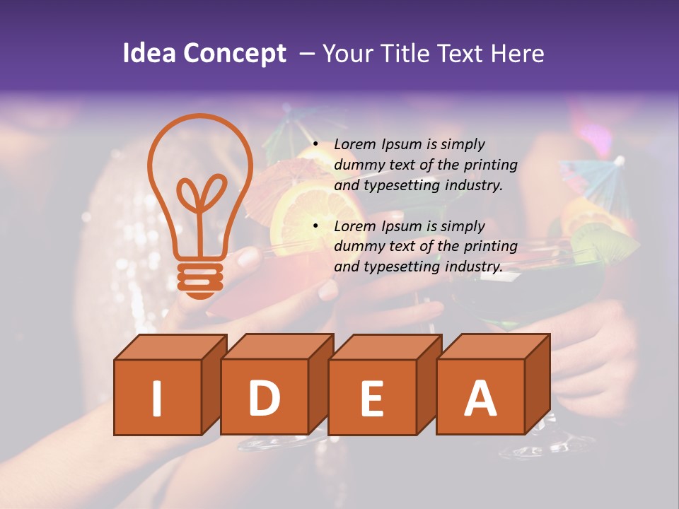 Guy Cocktail Gathering PowerPoint Template