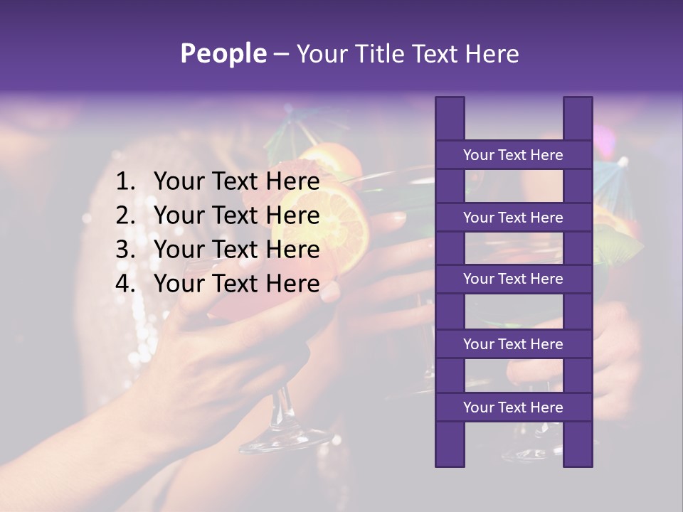 Guy Cocktail Gathering PowerPoint Template