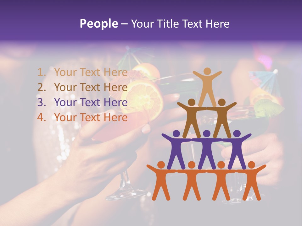 Guy Cocktail Gathering PowerPoint Template