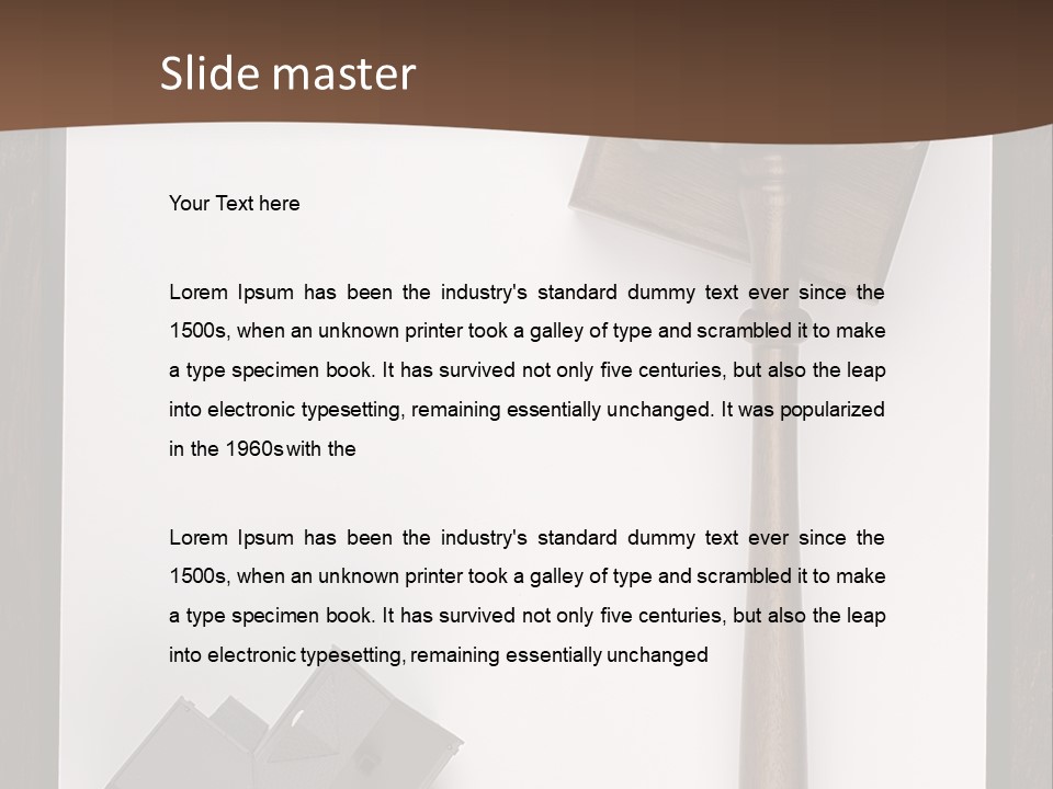 Auction Clipboard Foreclosure PowerPoint Template