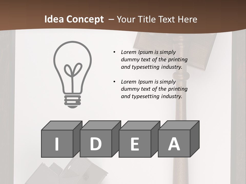 Auction Clipboard Foreclosure PowerPoint Template