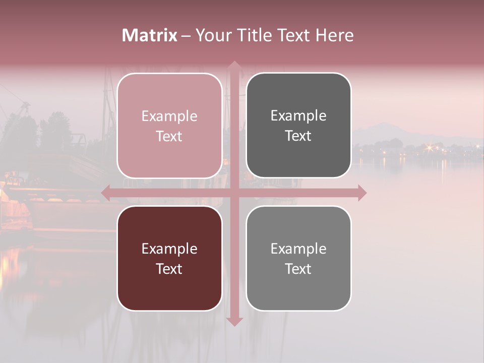 Sunlight Riverbank Marina PowerPoint Template