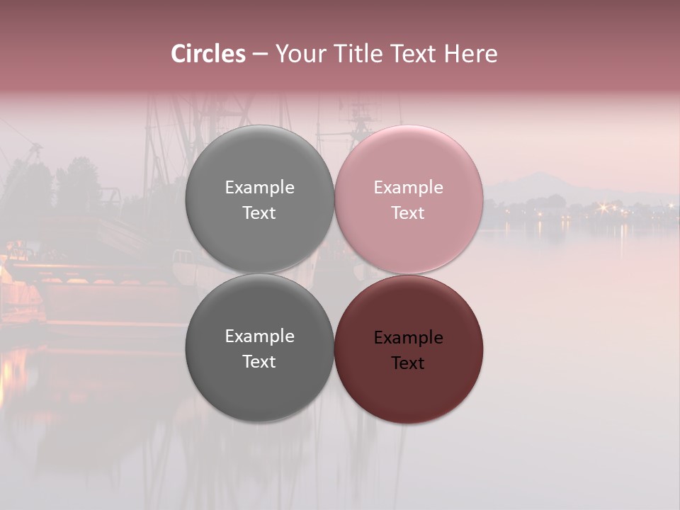 Sunlight Riverbank Marina PowerPoint Template