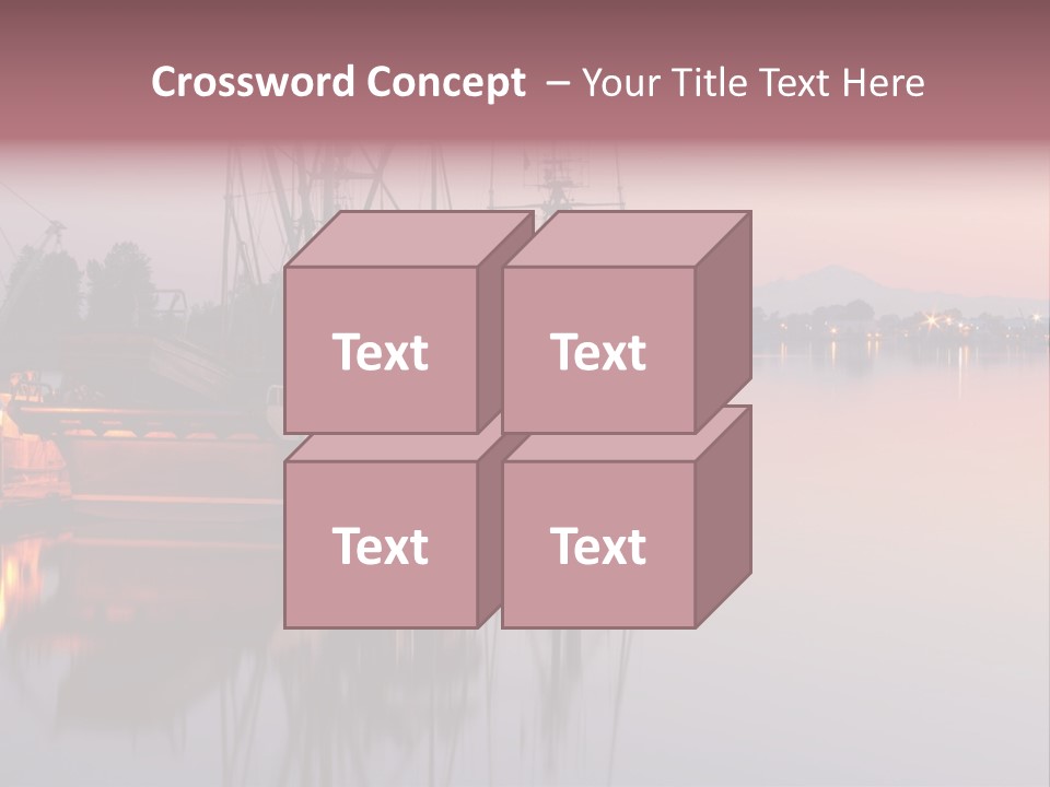 Sunlight Riverbank Marina PowerPoint Template
