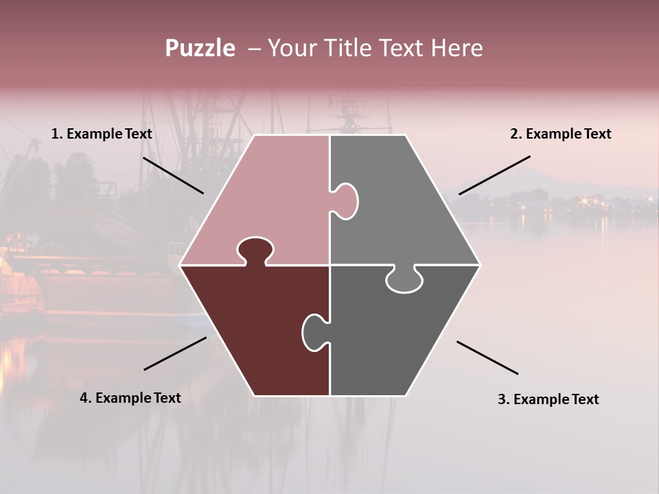 Sunlight Riverbank Marina PowerPoint Template