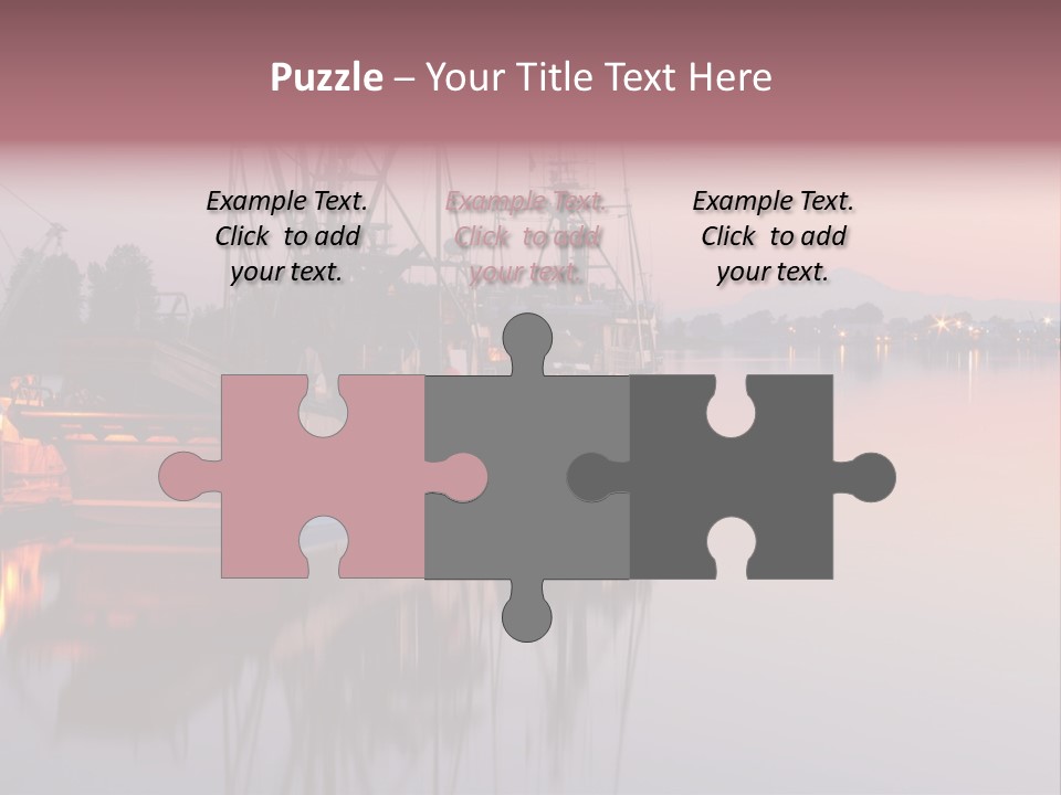 Sunlight Riverbank Marina PowerPoint Template