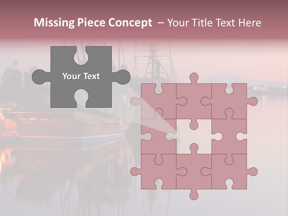 Sunlight Riverbank Marina PowerPoint Template