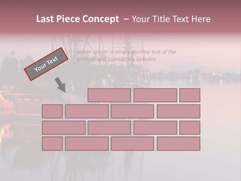 Sunlight Riverbank Marina PowerPoint Template