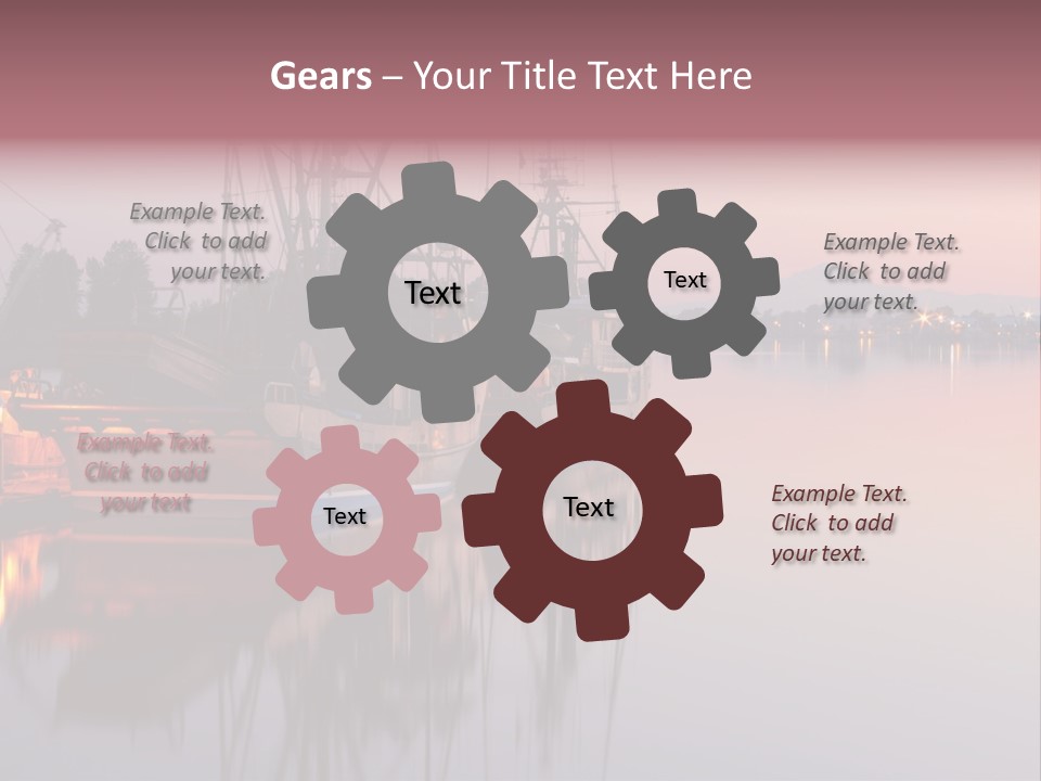 Sunlight Riverbank Marina PowerPoint Template